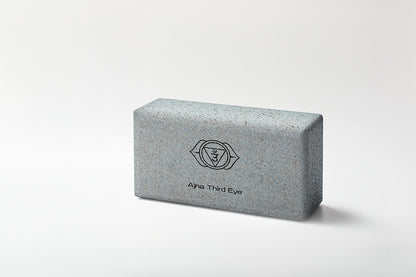 Bloco de yoga cortiça – AJNA - chacra do terceiro olho - índigo - para intuição, clareza mental e meditação