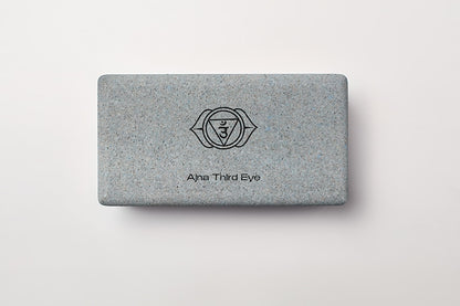 Bloco de yoga cortiça – AJNA - chacra do terceiro olho - índigo - para intuição, clareza mental e meditação