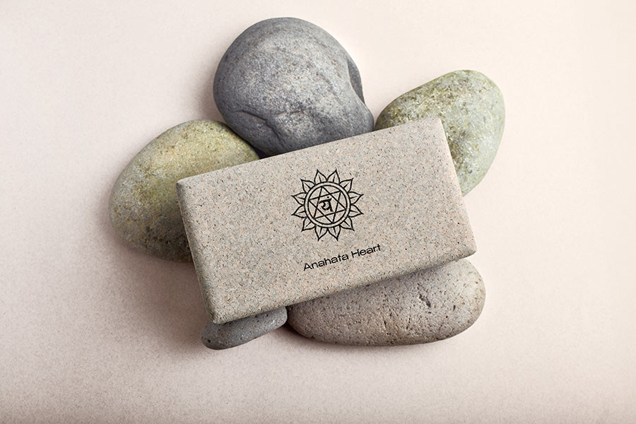 Bloco de yoga cortiça – ANAHATA - chacra do coração - verde - para abertura do peito, meditação