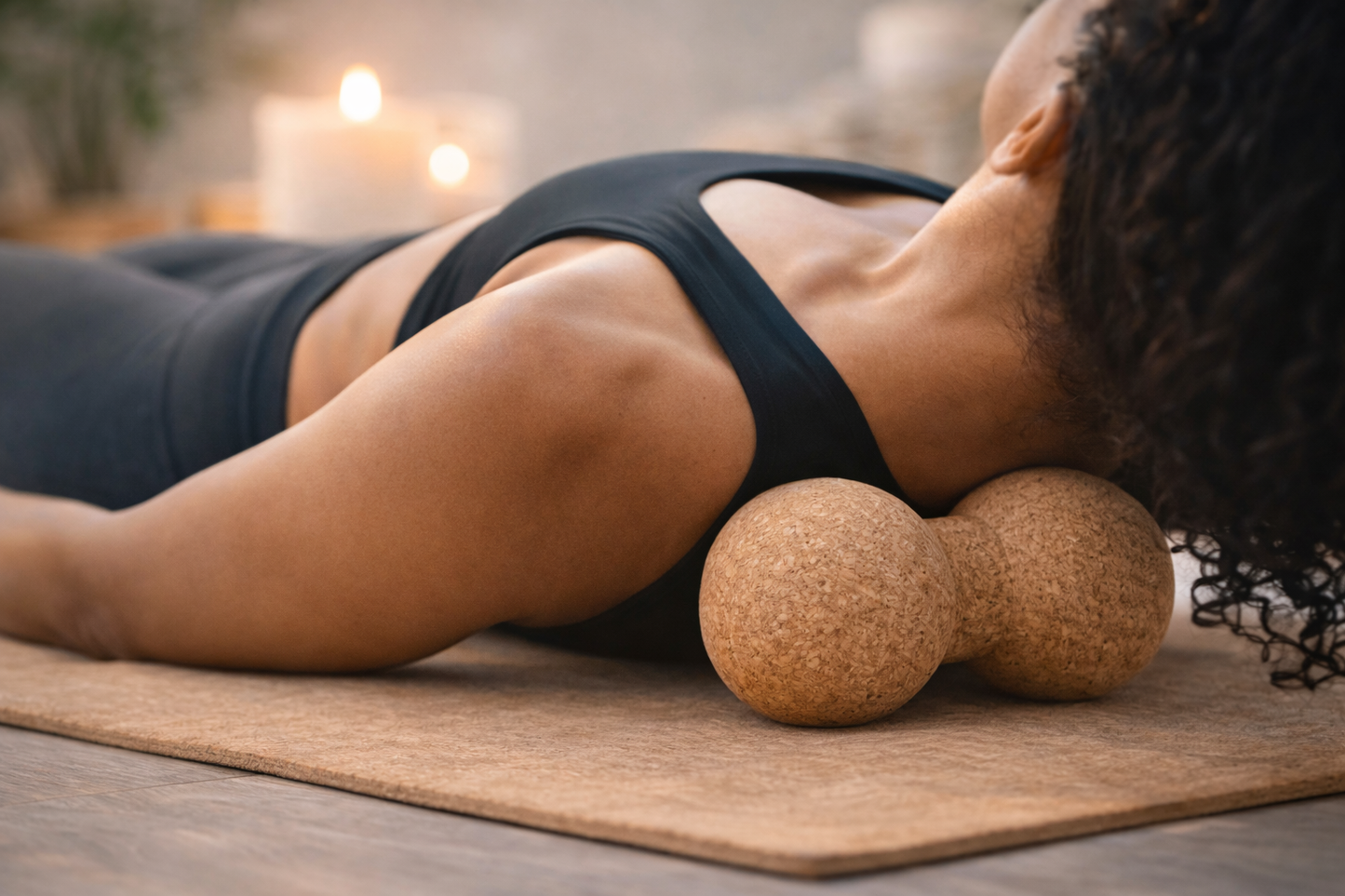 Duoball de massagem ∅80mm - libertação miofascial, alívio de dor e tensão - para coluna, costas, yoga e recuperação