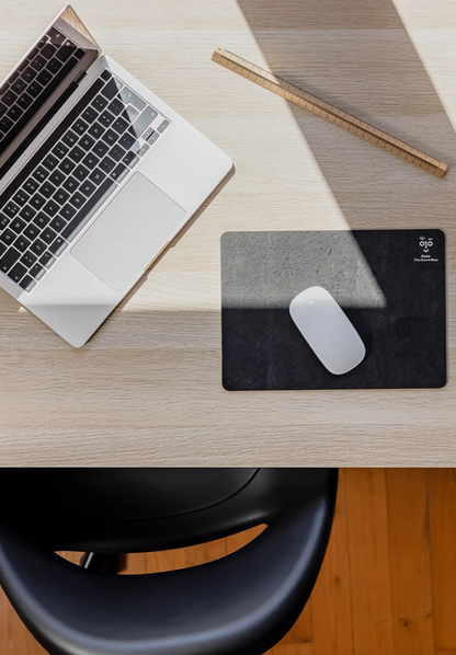 Mousepad de cortiça natural, antiderrapante, resistente a líquidos - 280×200 mm - preto