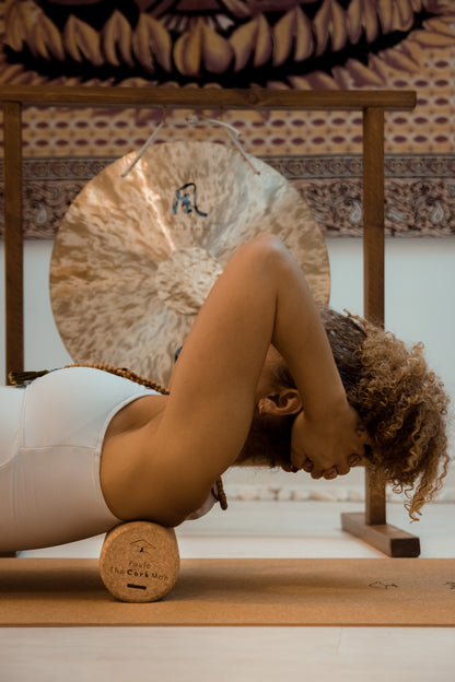 Rolo miofascial cortiça natural 150×60mm - libertação de fáscia - yoga, fisioterapia e recuperação