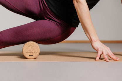 Rolo miofascial cortiça natural 150×60mm - libertação de fáscia - yoga, fisioterapia e recuperação